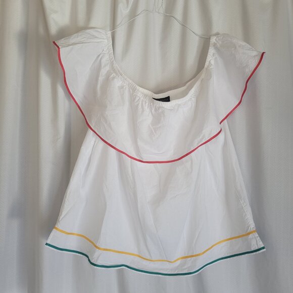 Lane Bryant Off the Shoulder Ruffle Blouse Top Size 22/24 - Picture 4 of 12